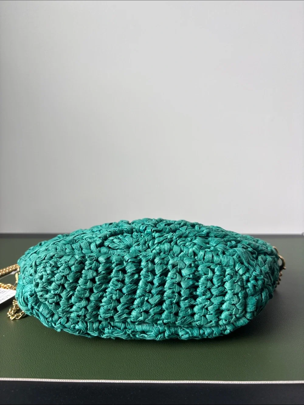 J. Crew Woven Shell Clutch with Chain Strap